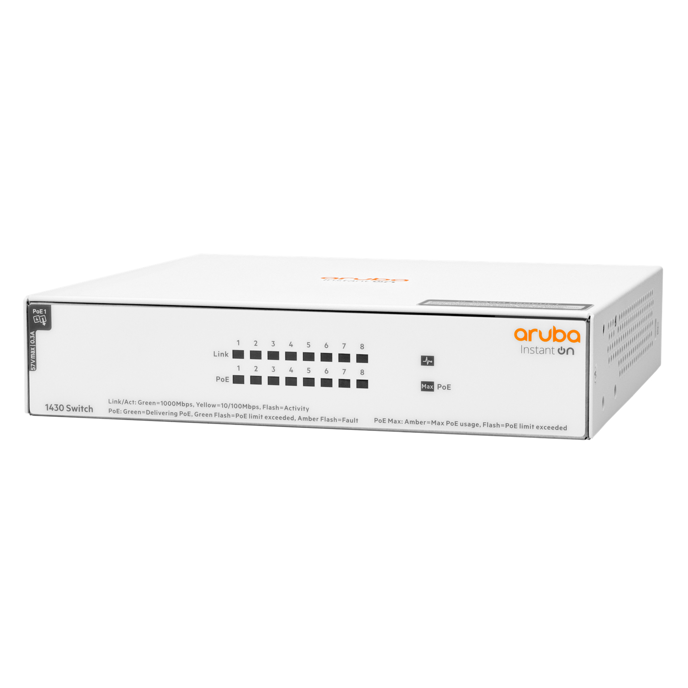 Switch PoE Aruba Instant On 1430 8G 64W (R8R46A) wifi.com.vn