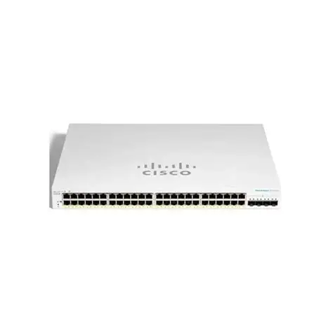 Switch Cisco CBS220-48P-4G-EU là giải pháp chuyển mạch Smart Managed đỉnh cao sở hữu mật độ cổng cực lớn với 48 cổng Gigabit Ethernet hỗ trợ cấp nguồn PoE/PoE+ công suất khủng